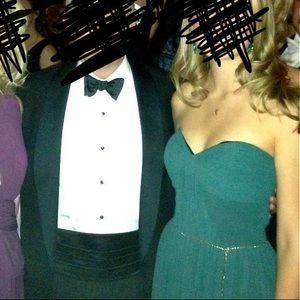 Dark green long formal dress